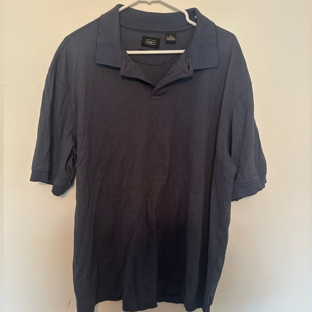 Haggar Men's Short Sleeve Polo in Slate Blue